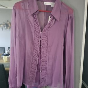 Ladies Sz 14 Worthington See through blouse